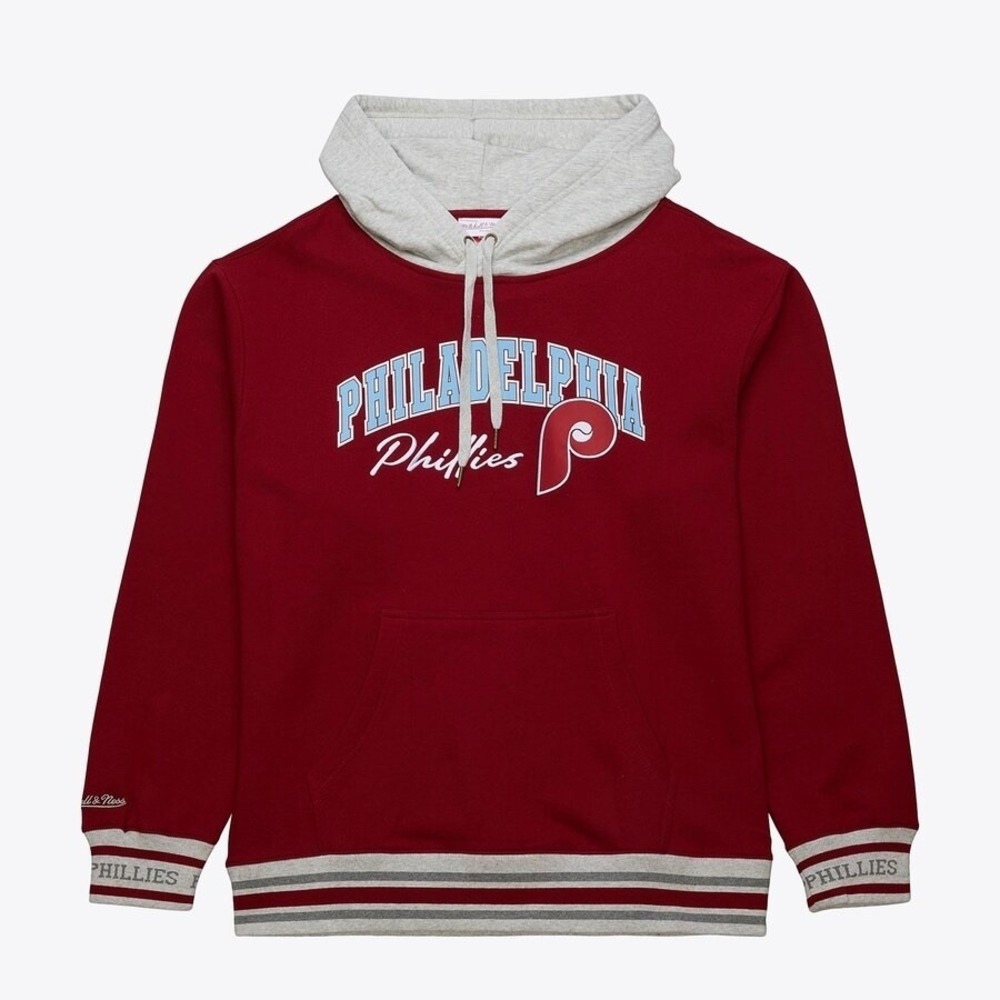 MITCHELL & NESS PHILADELPHIA PHILLIES M PREMIUM FLEECE VINTAGE HOODIE MLB $125
